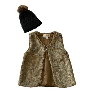 BABY ROUTE 66-FUR VEST AND BEANIE-SIZE 24 MONTHS